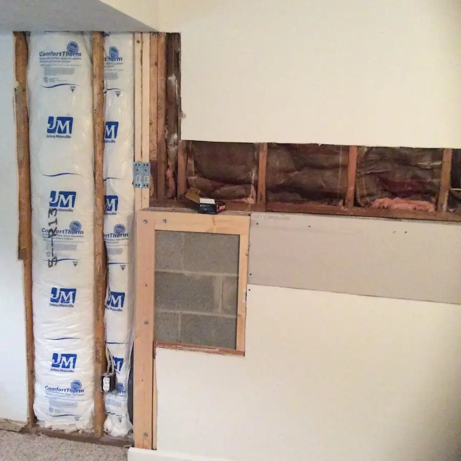 Wall insulation replacement during Contents Cleaning & Restoration in Cohoes